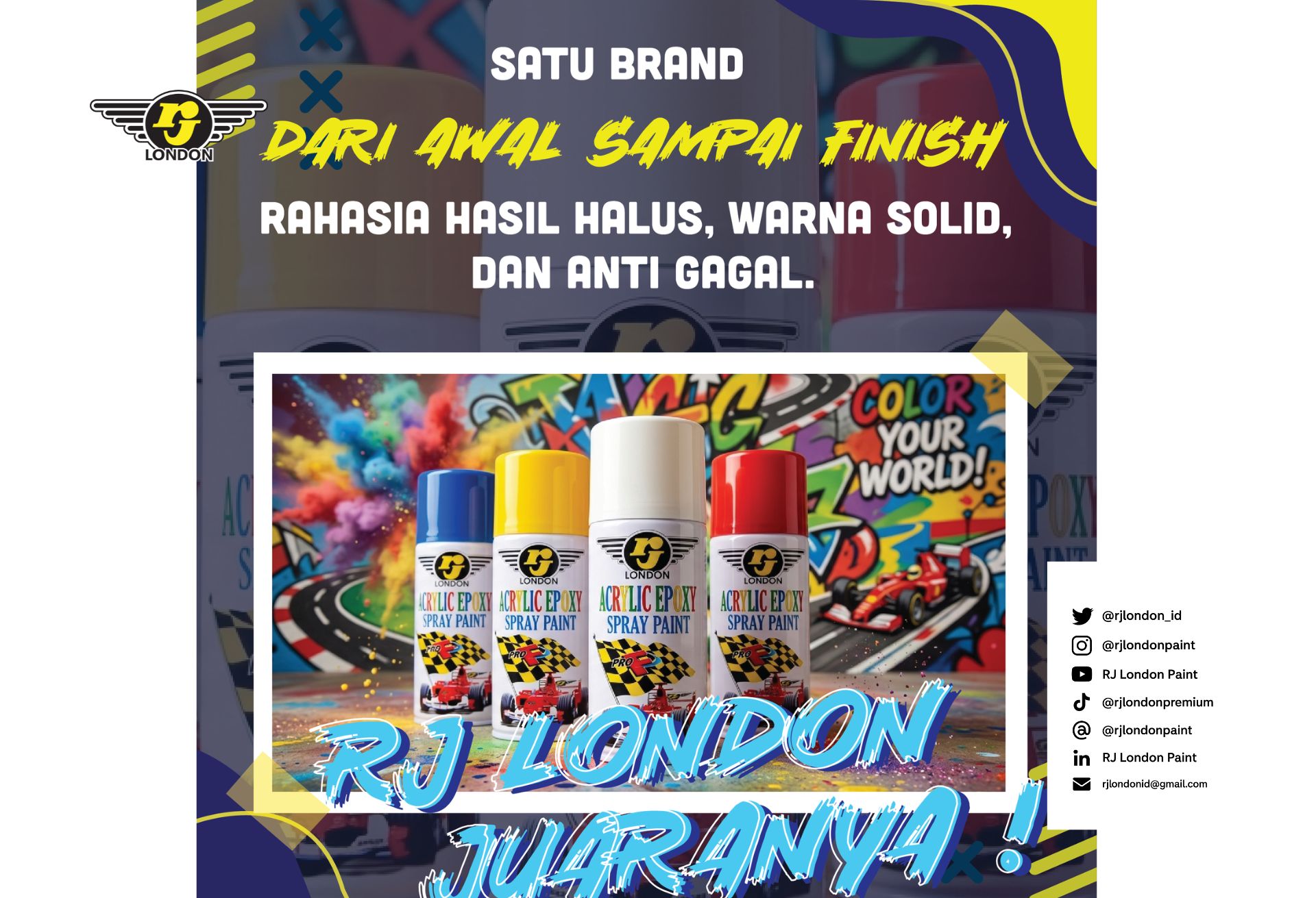 Cat Semprot Cepat Kering Pakai RJ London, Repaint Jadi Lebih Praktis dan Anti Ribet